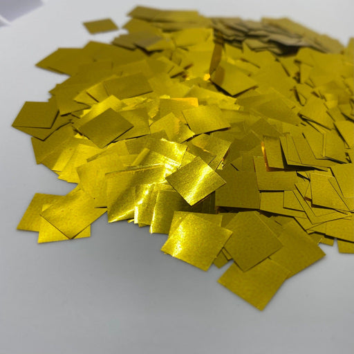 Gold Metallic Miniature Foil Confetti - Squares (1lb) - Ultimate Confetti