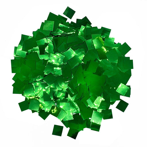 Green Metallic Foil Miniature Confetti - Squares (1lb) - Ultimate Confetti