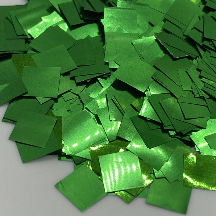 Green Metallic Foil Miniature Confetti - Squares (1lb) - Ultimate Confetti