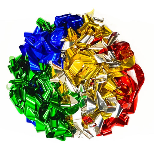 Multicolor Rainbow Metallic Foil Streamers - 20 Rolls (1" x 30') - Ultimate Confetti