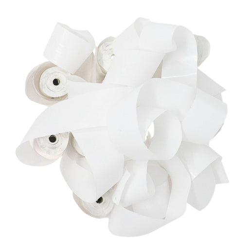 White Metallic Streamers - 20 Rolls (1" x 30') - Ultimate Confetti